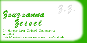 zsuzsanna zeisel business card